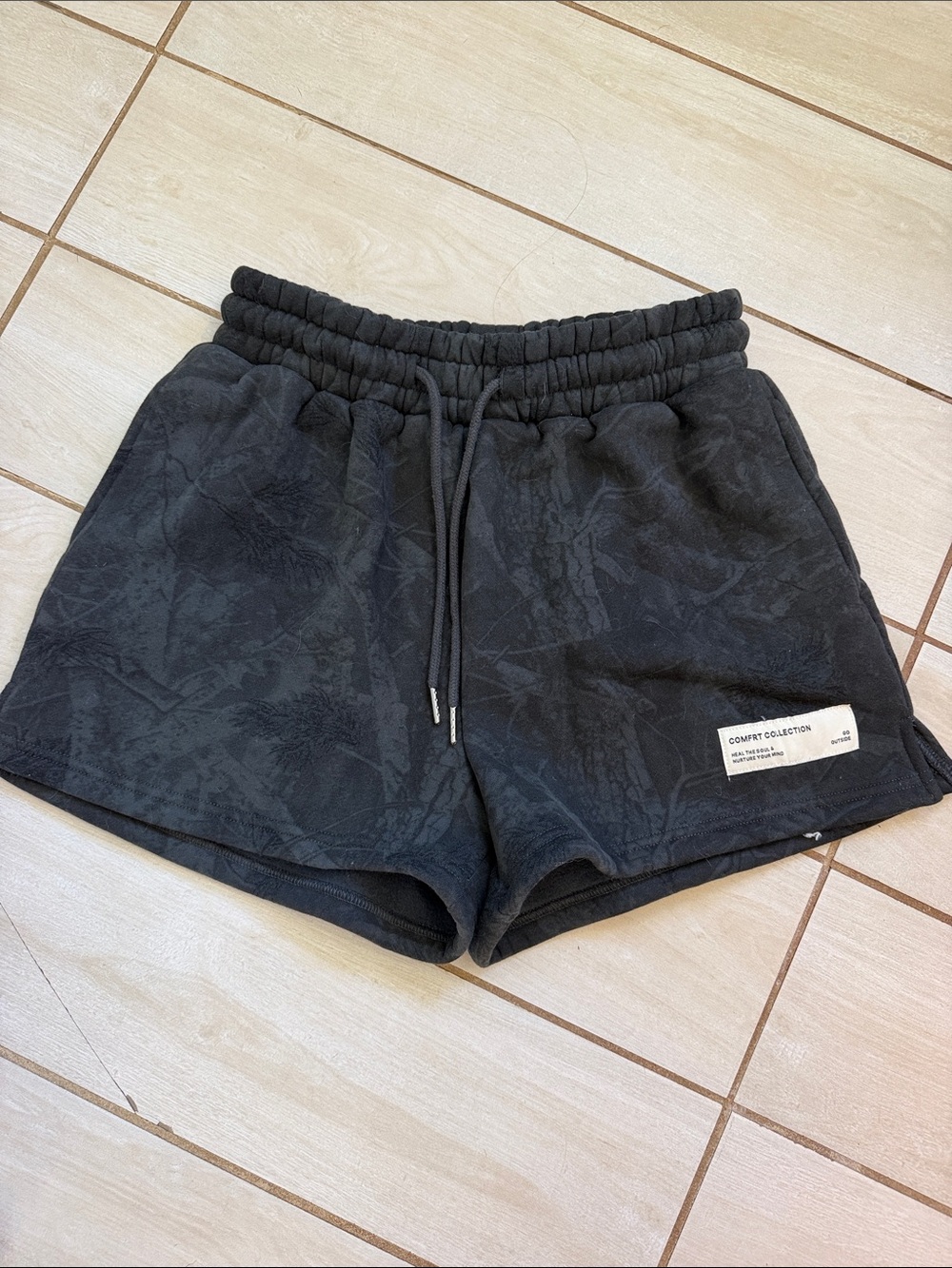Women’s Black Comfort Collection Athletic Drawstring Shorts